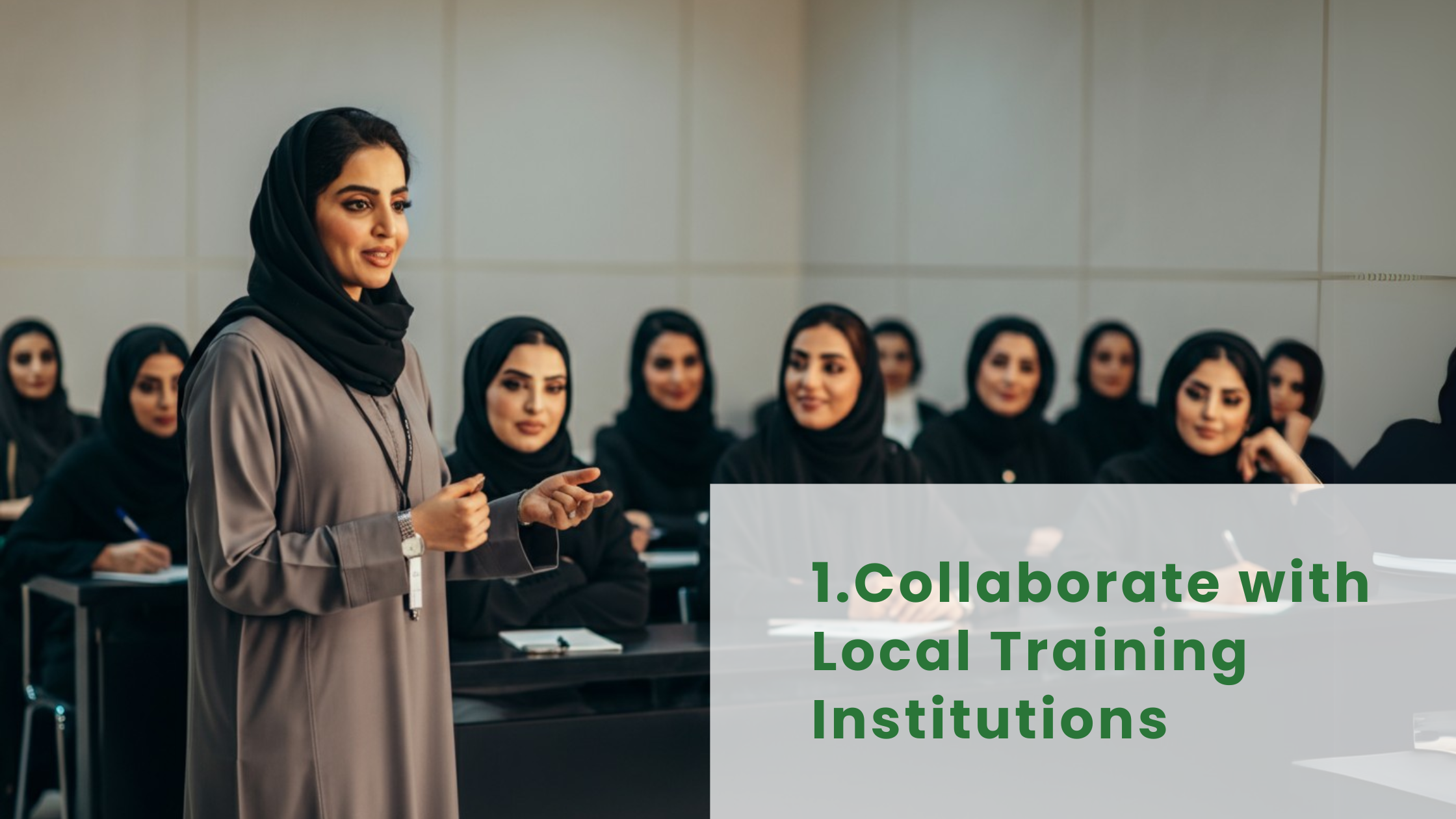Saudi woman training saudi women